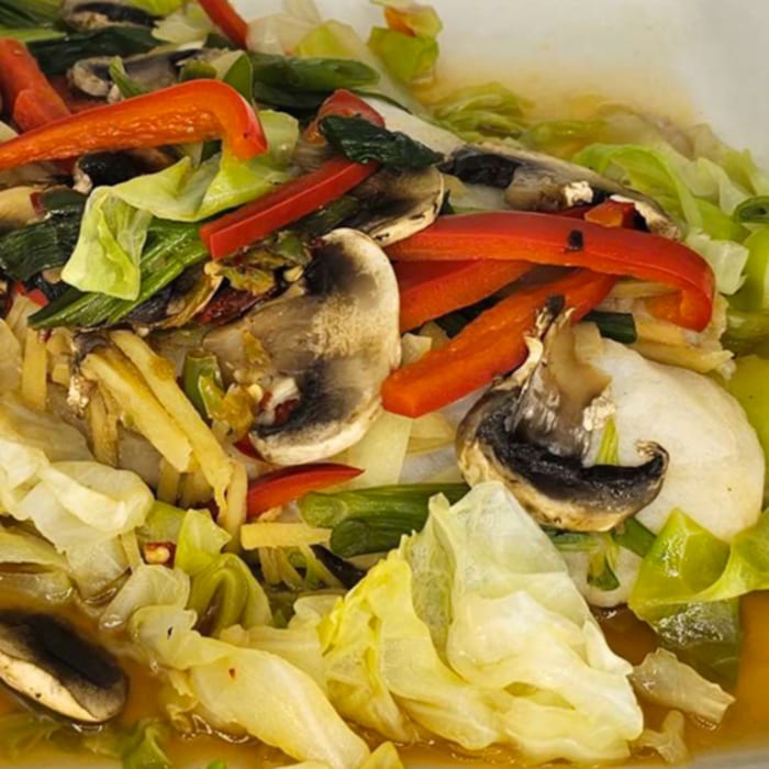 Steamed Sole Fish Filet.