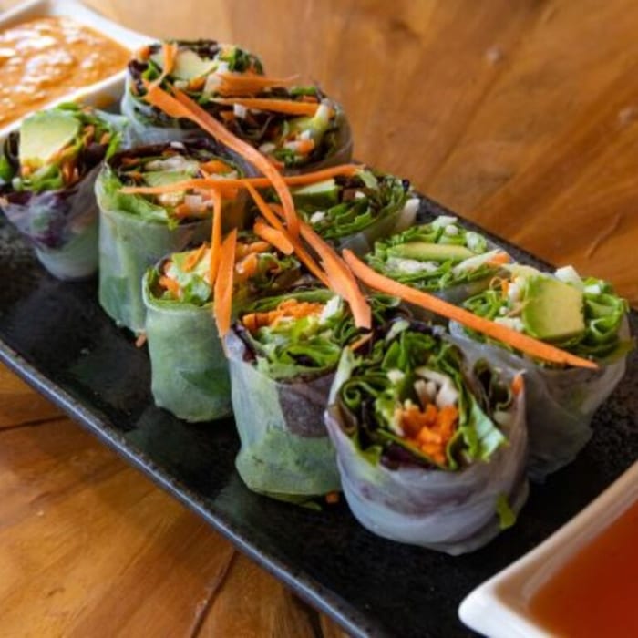 Soft Spring Rolls with Avocado.