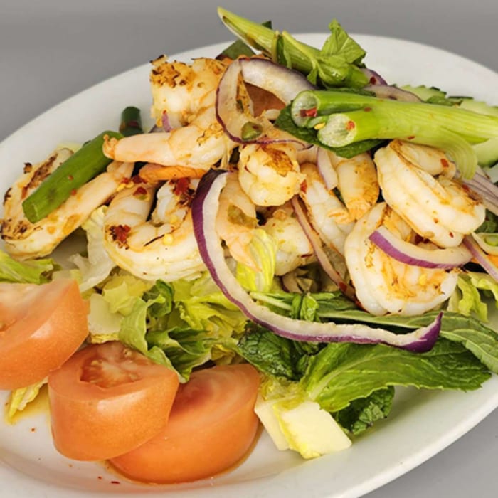 Spicy Grilled Shrimp Salad (Pla Koong).